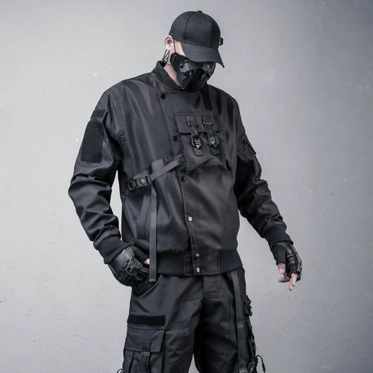 Large Pocket Buckle Tactical Jacket WN22334