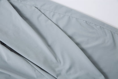 Lightweight Pleats Wide Leg Cargo Pants WN26862