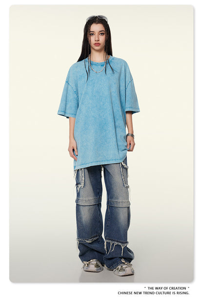 Washed Heavyweight Oversize Short Sleeve T-Shirt WN6078