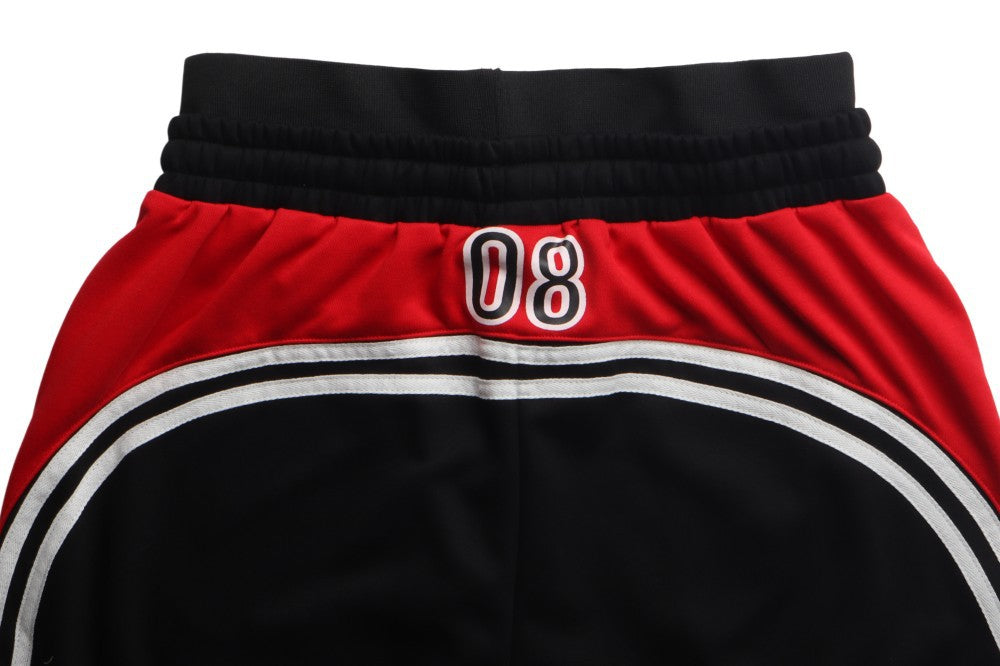 Number Print Side-Stripe Wide Leg Sweatpants WN27939