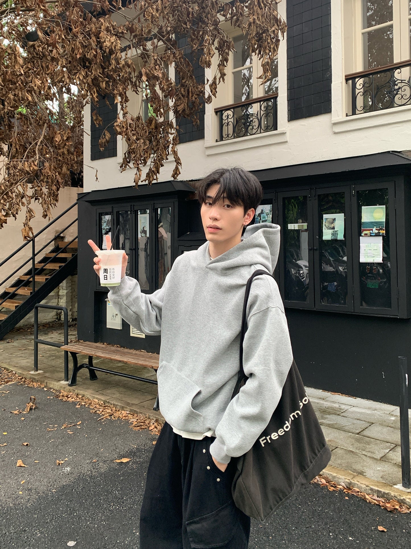 Plain Oversize Hoodie WN24947