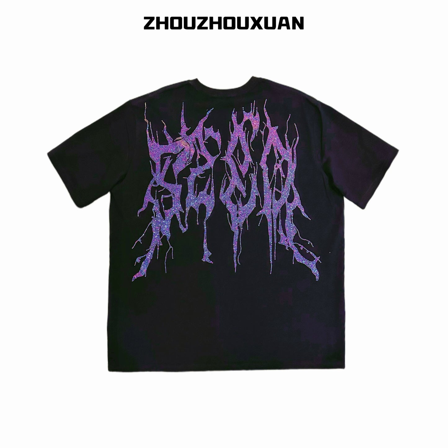 Rhinestone Thorn Oversize Short Sleeve T-Shirt WN20704