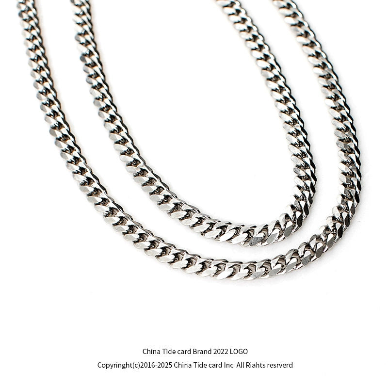 Hip-Hop Double-Layer Wide Chain Necklace WN10271