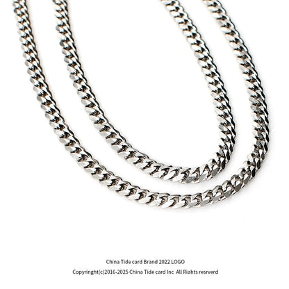 Hip-Hop Double-Layer Wide Chain Necklace WN10271