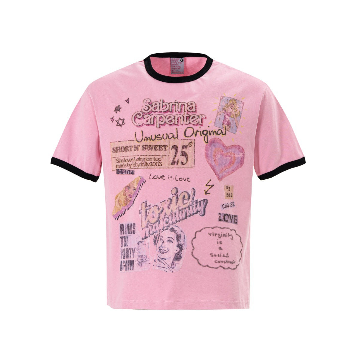 Ringer Graphic Print Short Sleeve T-Shirt WN25891