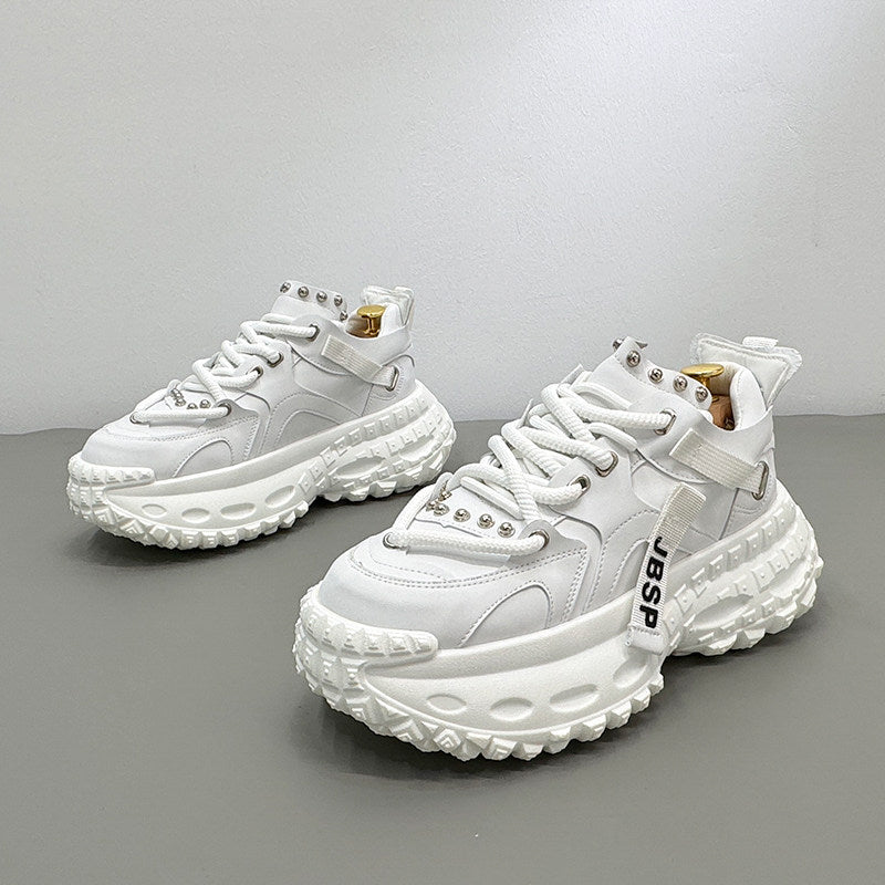 Chunky Platform Studded Lace-Up Sneaker Boots WN24821