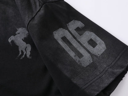 Washed Horse Graphic Print Short Sleeve T-Shirt WN26036