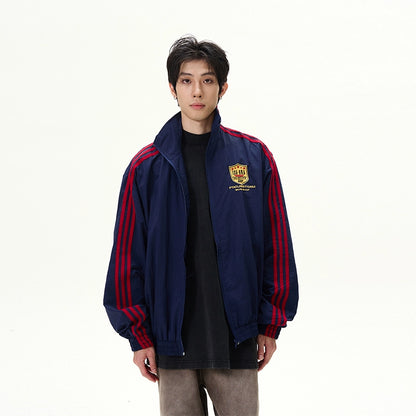 Three-Stripe Oversize Zipper Jacket WN9500