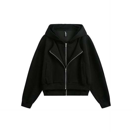 Oversize Hooded Zipper Jacket WN13044