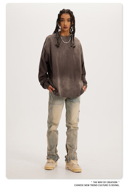 Oversize Washed Long-sleeve t-shirt WN6051
