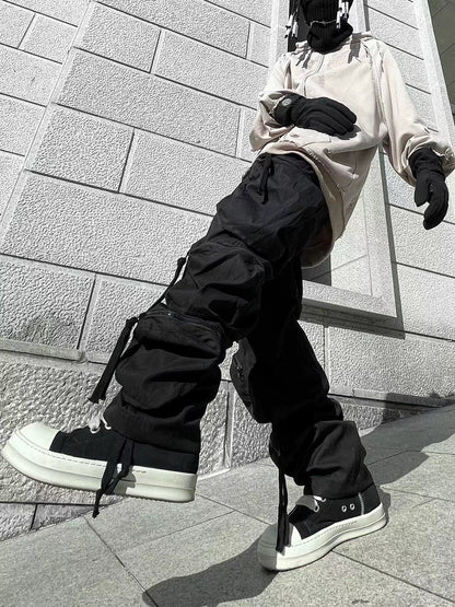 Drawstring Multi-Pocket Design Cargo Pants WN18141