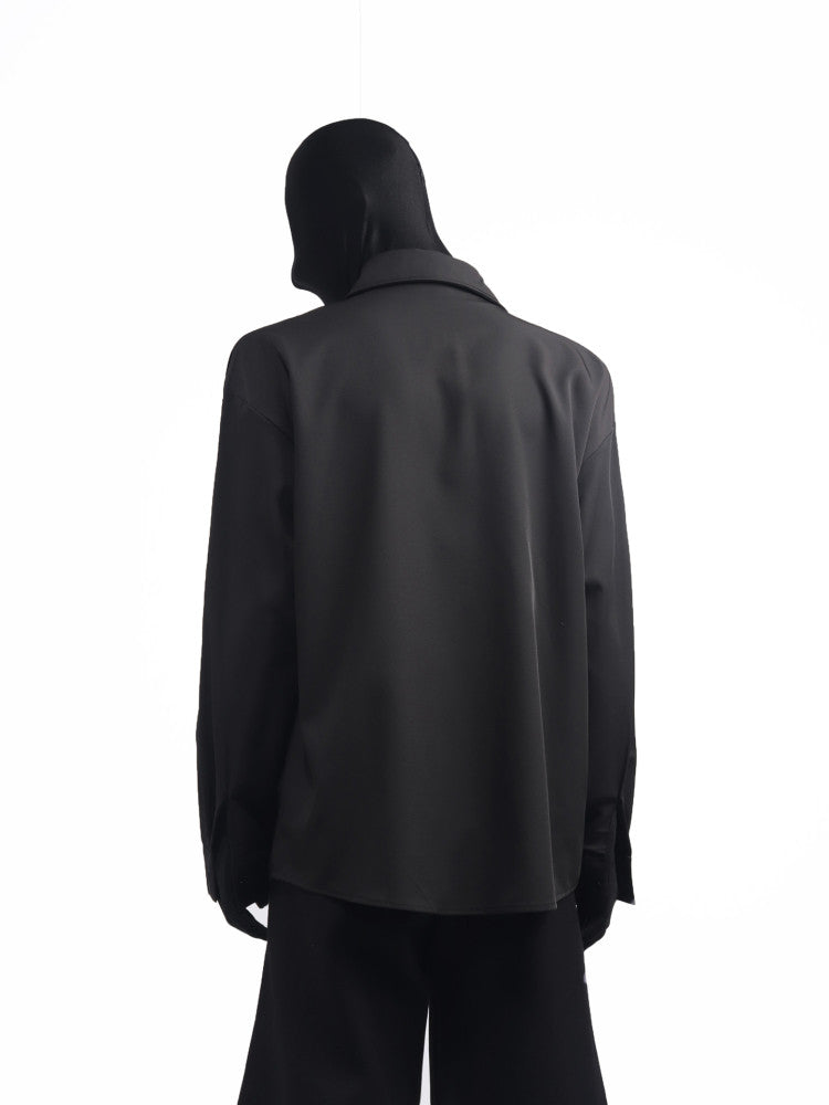 Deconstruction Panel Oversize Long Sleeve Shirt WN23775