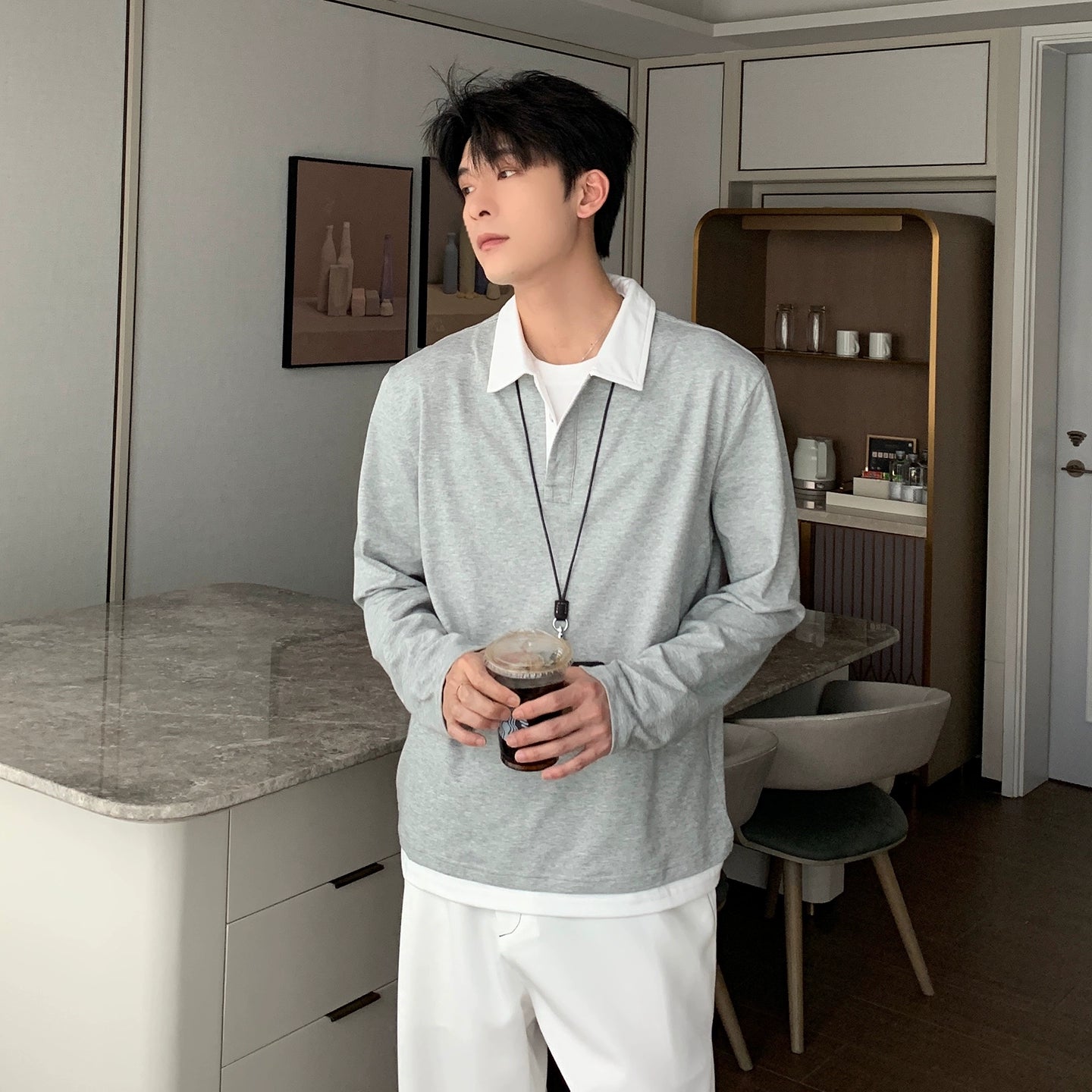 Fake Layered Long Sleeve T-Shirt WN20488