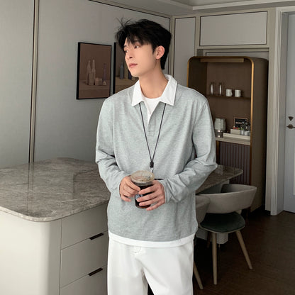 Fake Layered Long Sleeve T-Shirt WN20488