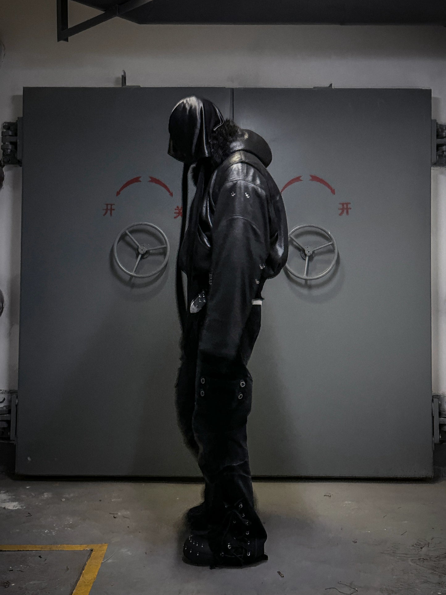 Reversible Fake Fur PU Leather Hooded Puffer Jacket WN20830