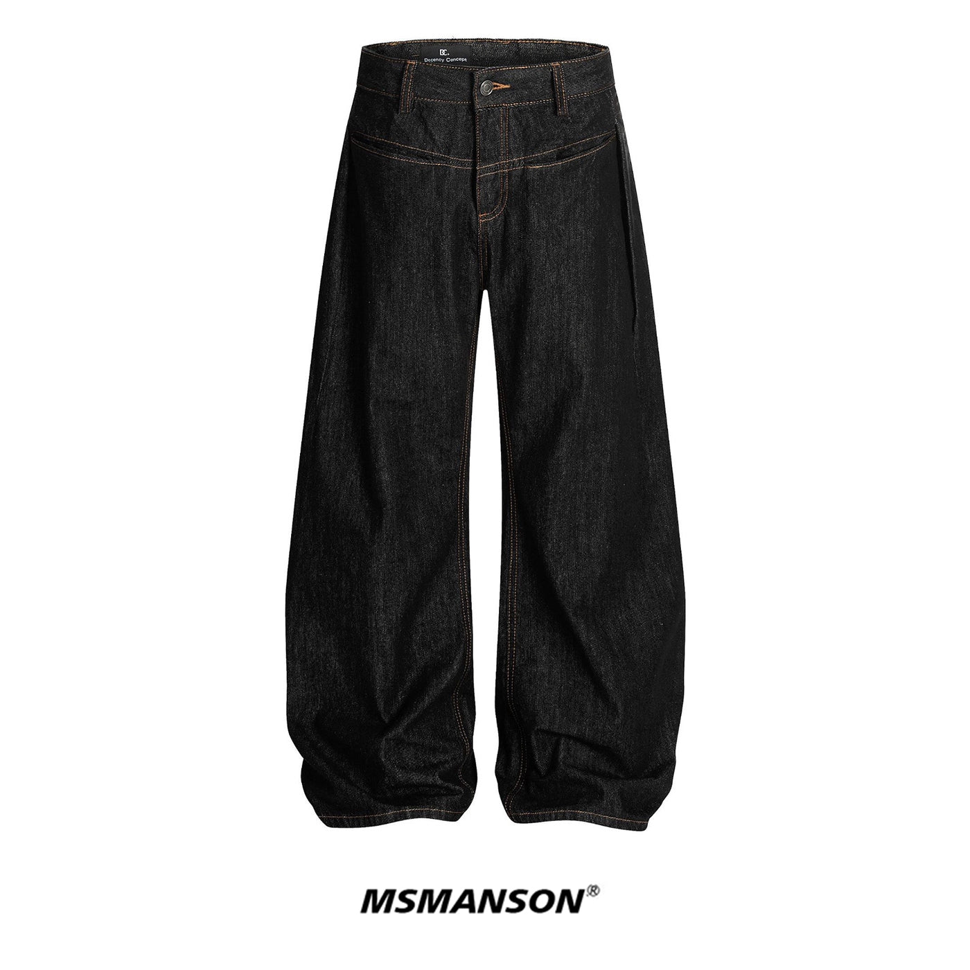 Curved Cut Straight Denim Jeans WN18707