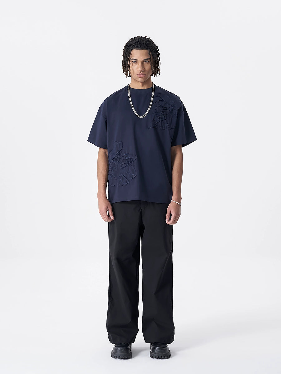 Heavyweight Embroidery Short Sleeve T-Shirt WN17518