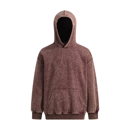 Wax Dye Fleece Lining Pullover Hoodie WN11476