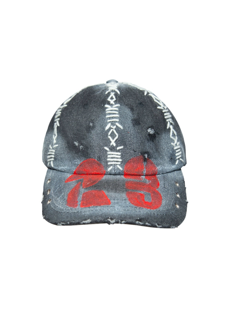 Handmade Thorn Embroidery Graffiti Design Cap WN21081