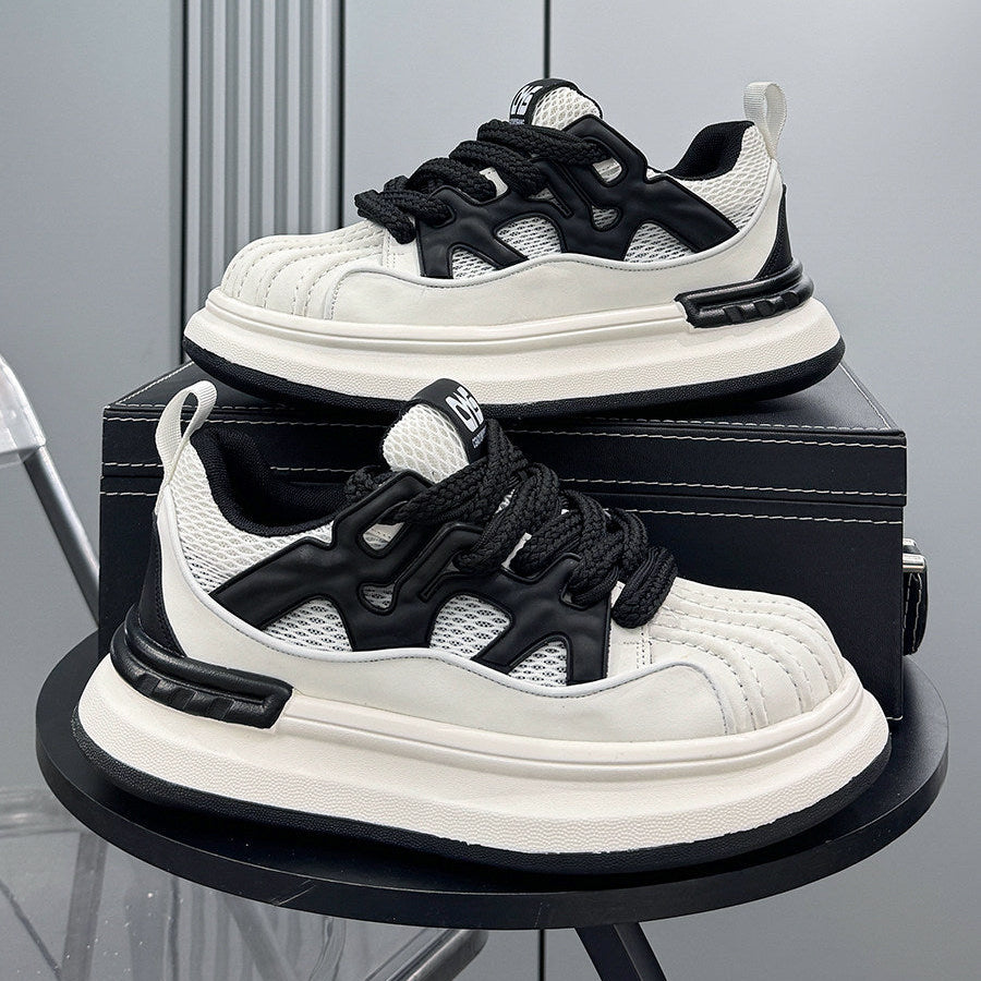 Platform Shell Toe Mesh Lace-Up Sneakers WN24832