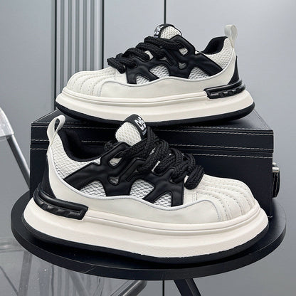 Platform Shell Toe Mesh Lace-Up Sneakers WN24832