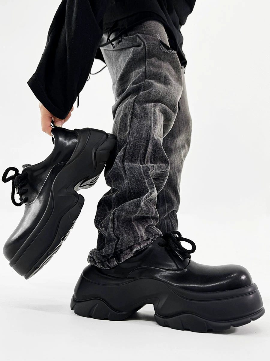 Platform Design PU Leahter Sneakers WN19109