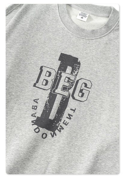 Print Oversize Crewneck Sweatshirt WN9949