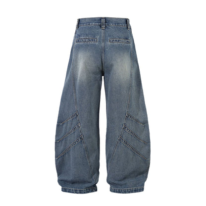 Washed Split-Design Denim Jeans WN13119