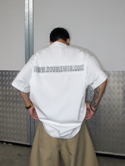 Graphic Letter Emboss Print Short Sleeve T-Shirt WN20868