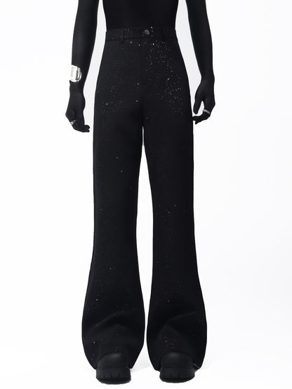 Fringe Studs Tailored Jacket & Flare Trousers Setup WN23700