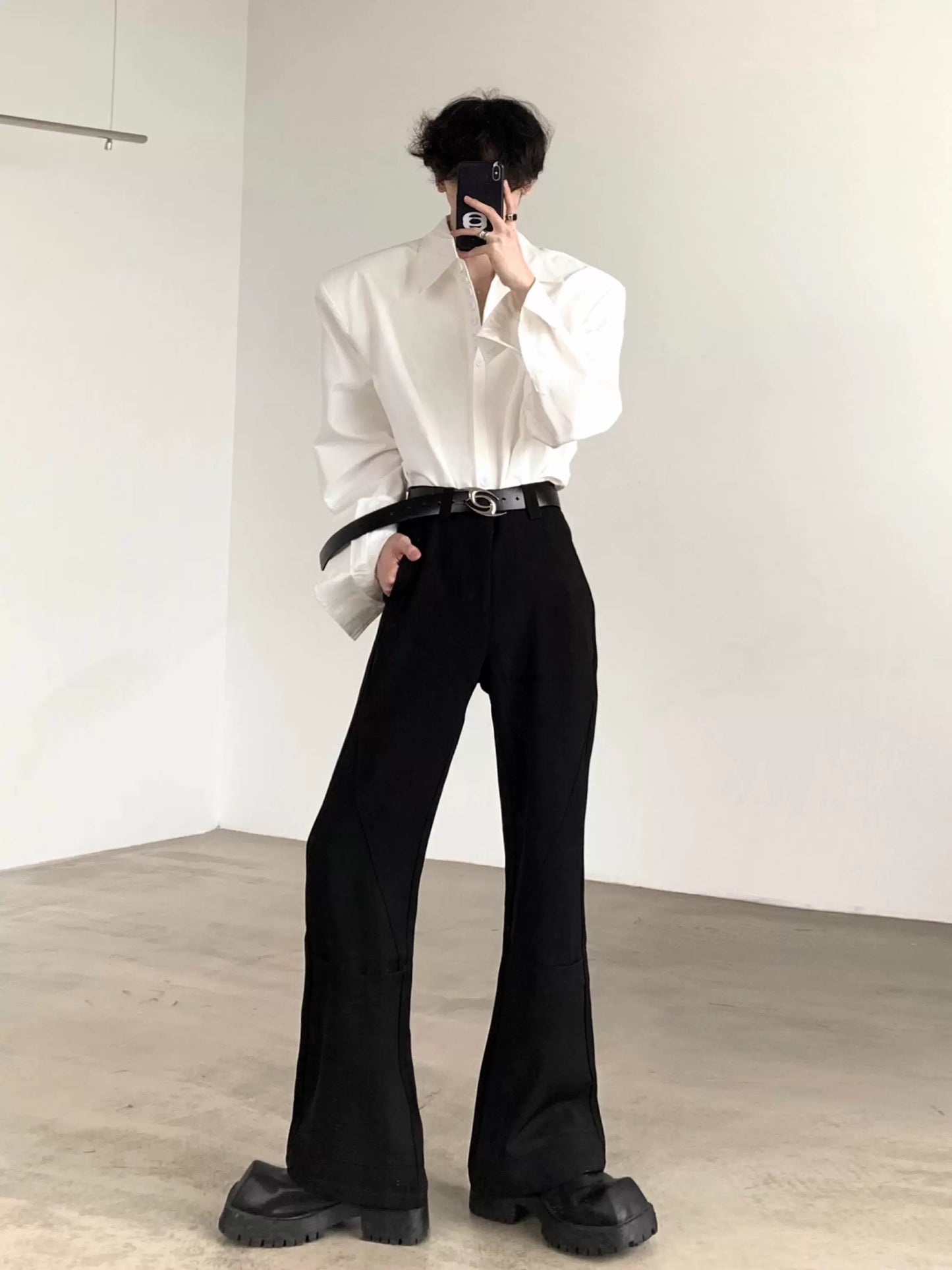 High-Waisted Flare Trousers WN9178