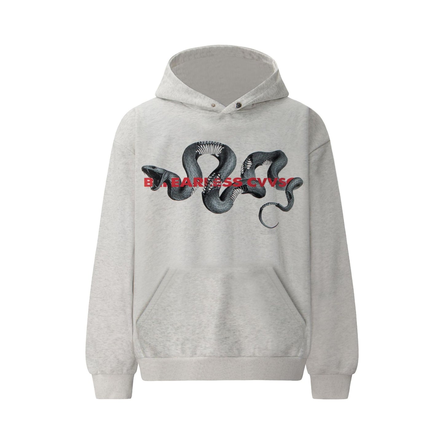 Washed Snake Print Pullover Hoodie WN23061