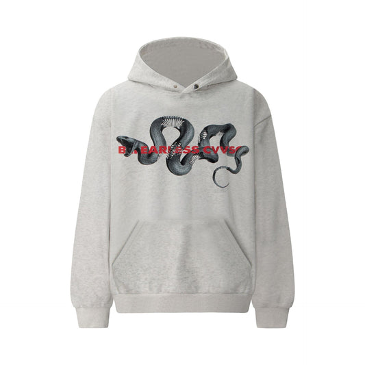 Washed Snake Print Pullover Hoodie WN23061