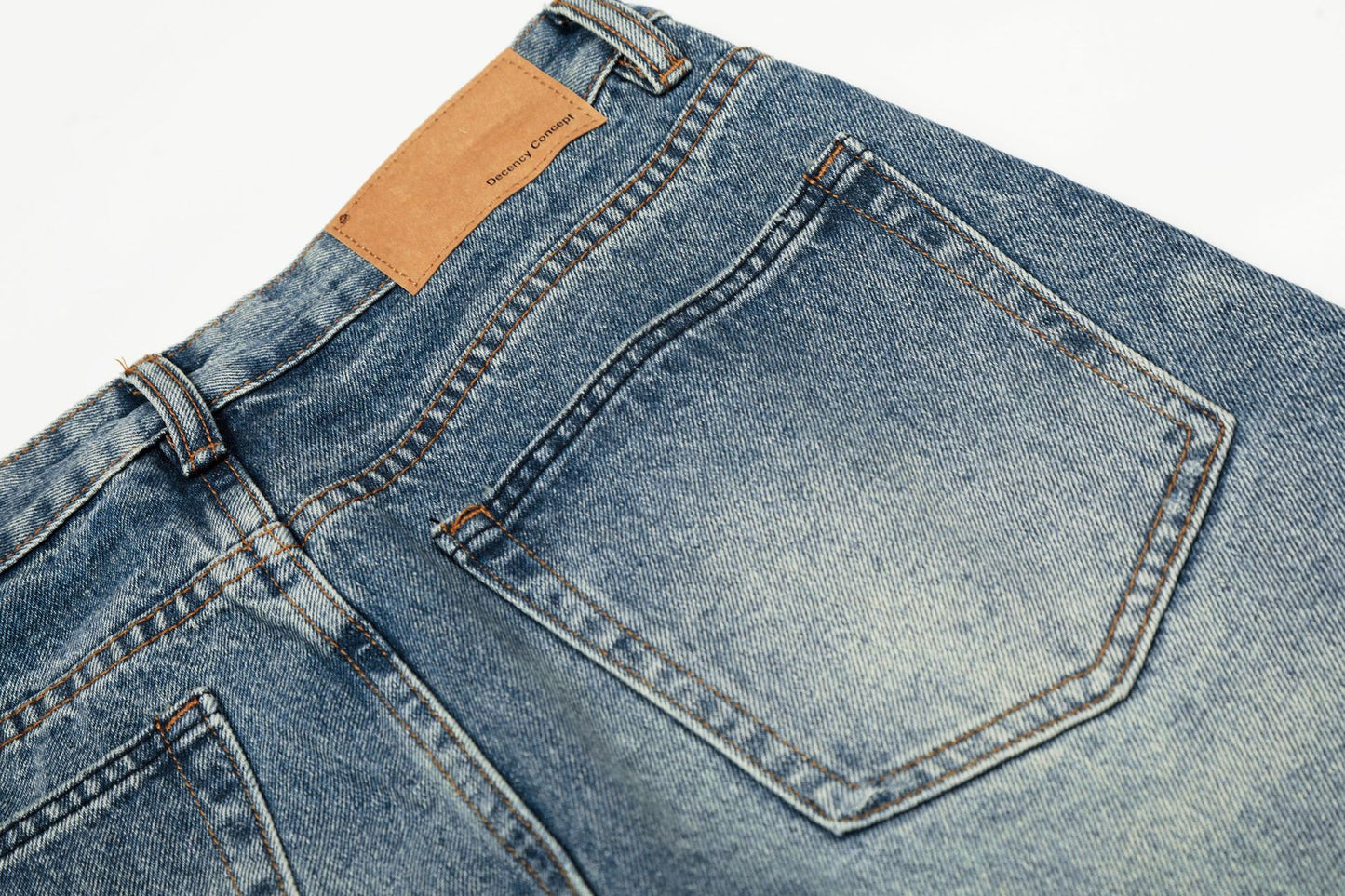 Paint Splatter Curved Denim Jeans WN26128