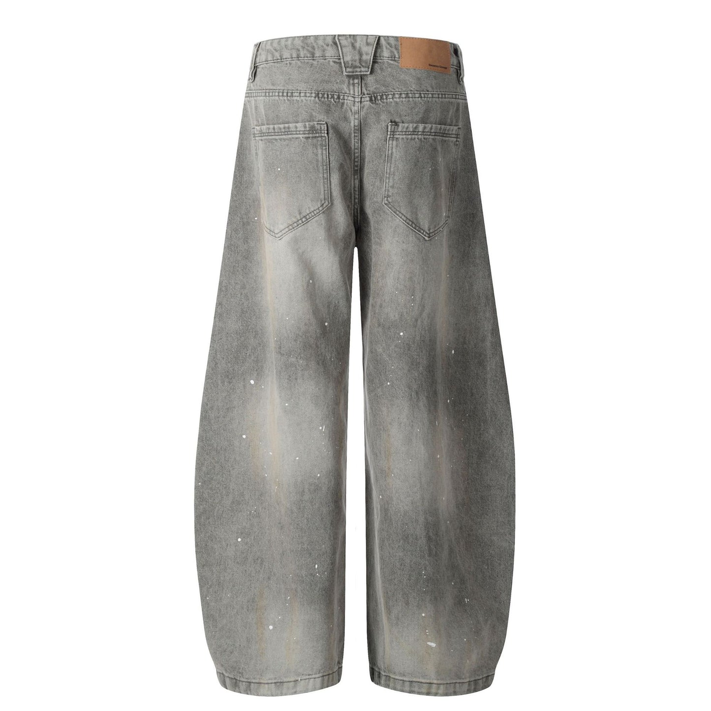 Washed Paint Wide Leg Denim Jeans WN25927