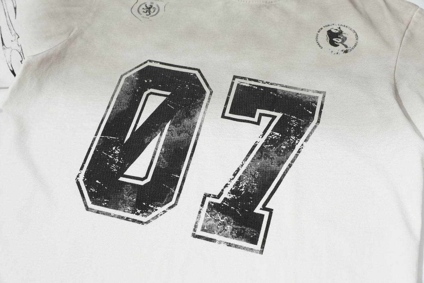 Washed Number Print Short Sleeve T-Shirt WN25385