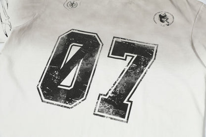 Washed Number Print Short Sleeve T-Shirt WN25385