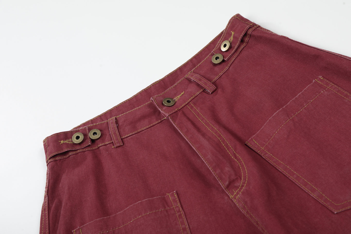 Washed Paint Studs Wide Leg Pants WN25542