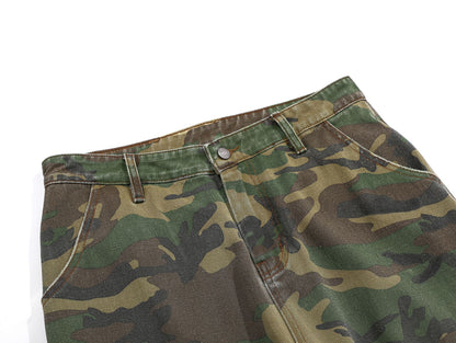 Camouflage Flare Cargo Pants WN12728