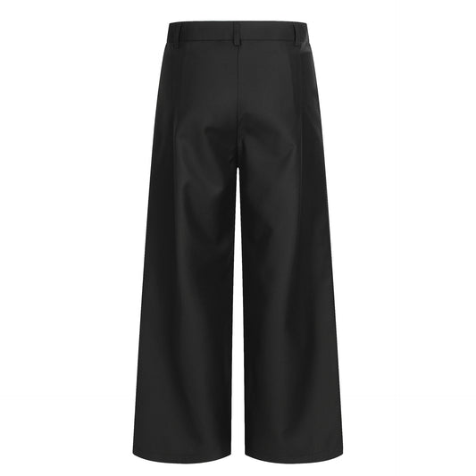 Deconstruction Pleats Draped Wide Leg Trousers WN25894