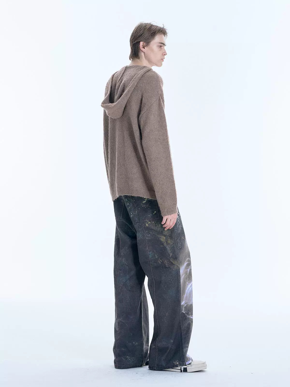 Sequin Embroidery Wool Zipper Hoodie WN18949