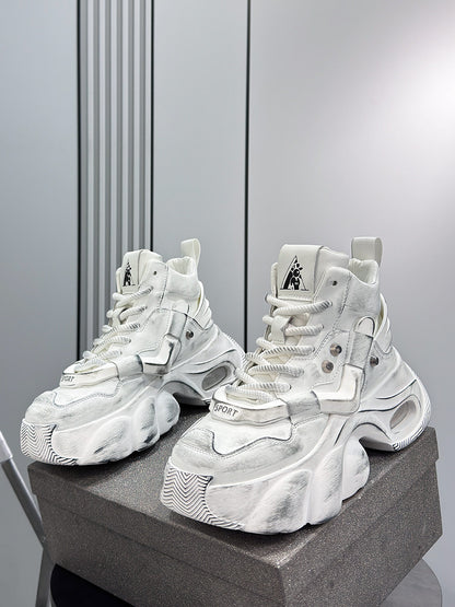 Washed High-Top Chunky Sole Sneakers WN24594
