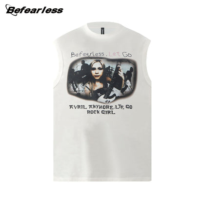 Portrait Graphic Sleeveless T-Shirt WN26241