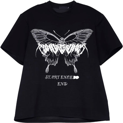 Butterfly Print Short Sleeve T-shirt WN6915