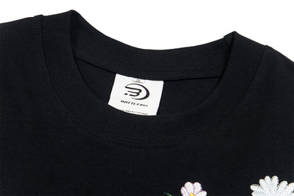 Floral Intricate Embroidery Short Sleeve T-Shirt WN26820