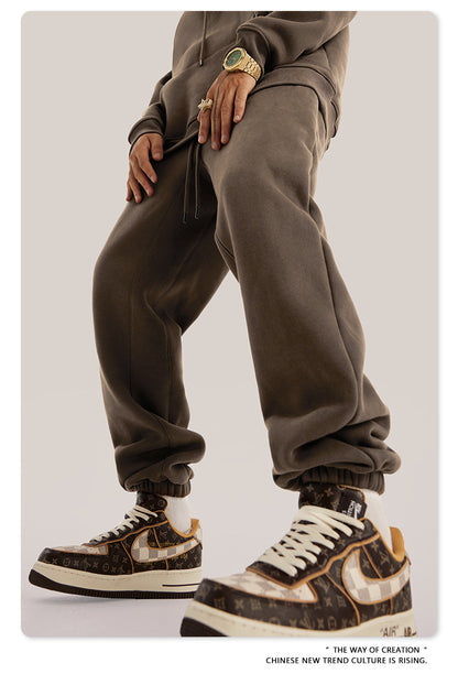 Fleece Lining Oversize Hoodie & Fleece Lining Sweatpants WN9960