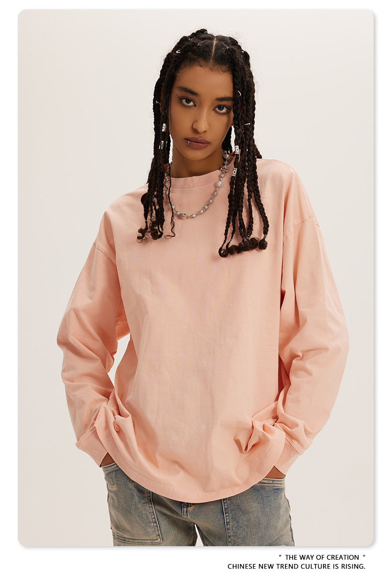 Oversize Washed Long Sleeve T-Shirt WN6052