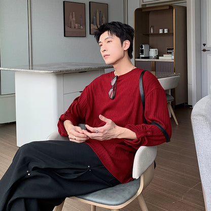 Waffle Knit Long Sleeve T-Shirt WN20396