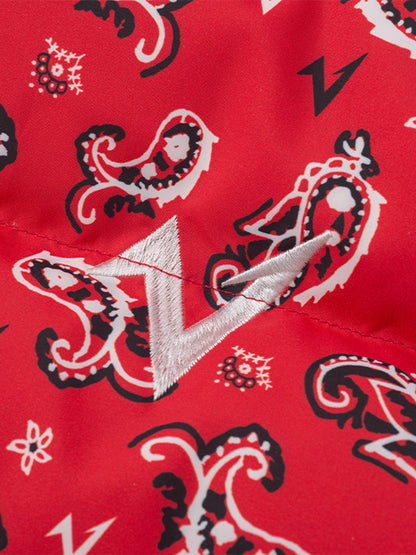 Paisley Hooded White Duck Down Jacket WN21002