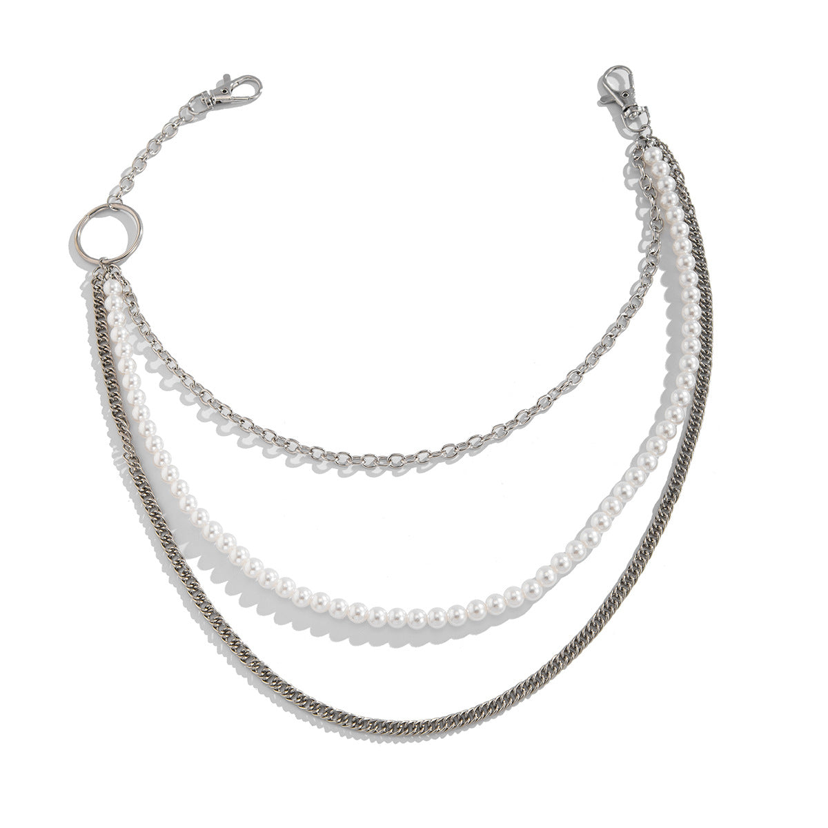 Pearl Beads Decor Pants Chain WN21075